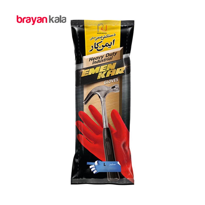 عکس اصلی دستکش (کار) صنعتی ایمن کار  سایز  XLARGE